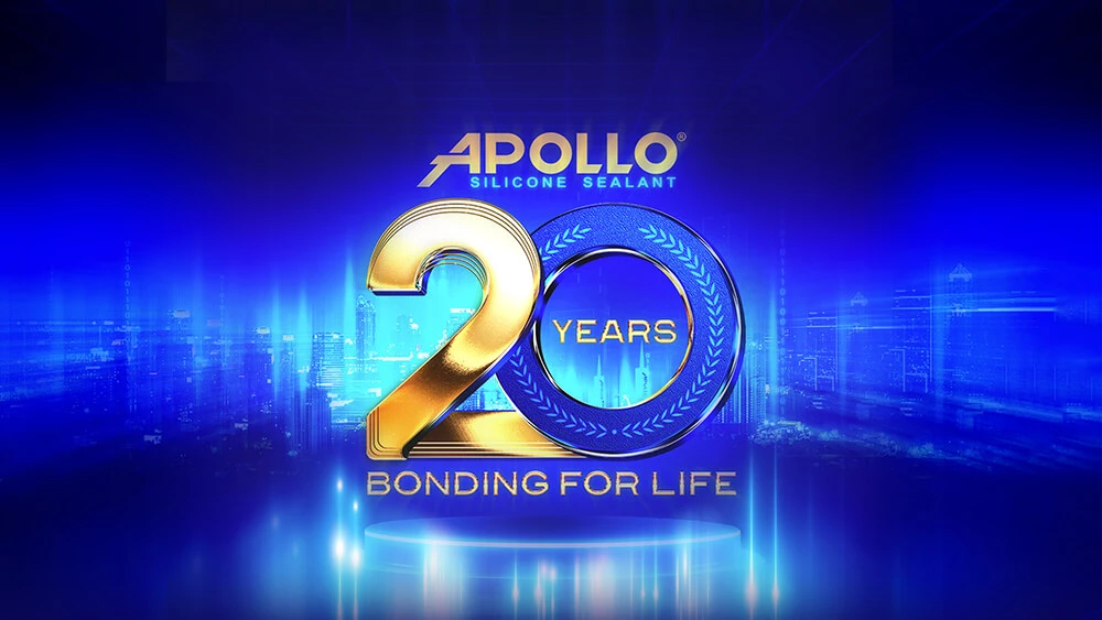 Logo Kỷ Niệm 20 Năm Apollo Silicone - Hành Trình Trở Thành "Chất Keo Cuộc Sống" | Apollo Silicone